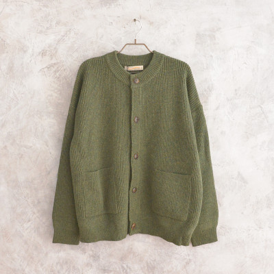 Heavy Wool Round Cardigan