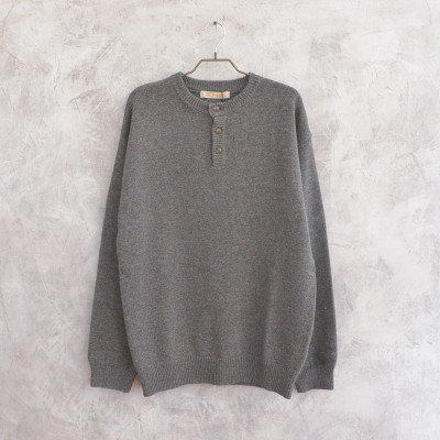 Wool Henley Neck Knit