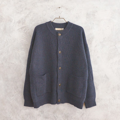 Heavy Wool Round Cardigan