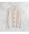 Heavy Wool Round Cardigan Cream